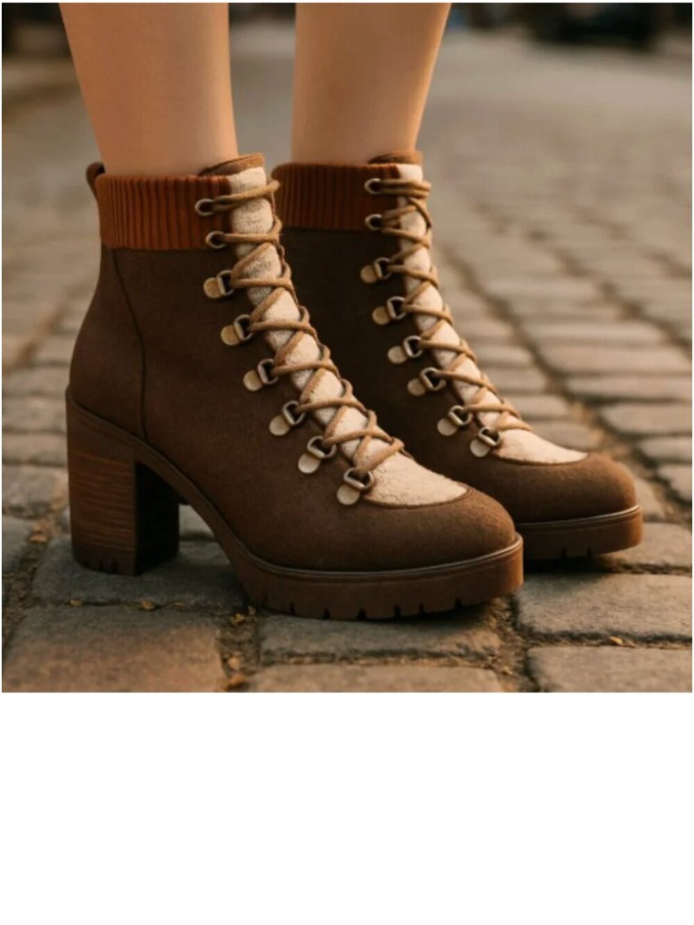 NEW KORKS Elin High Pile Fleece Lug Sole Bootie